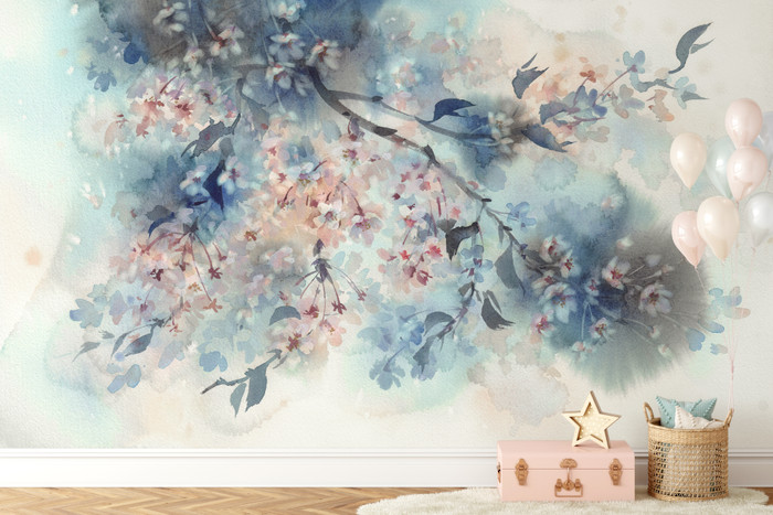 Mural - Watercolour Cherry Tree (Per Sqm)