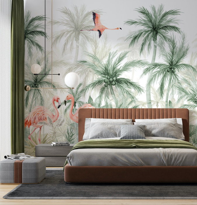 Mural - Flamingo Palms II (Per Sqm)