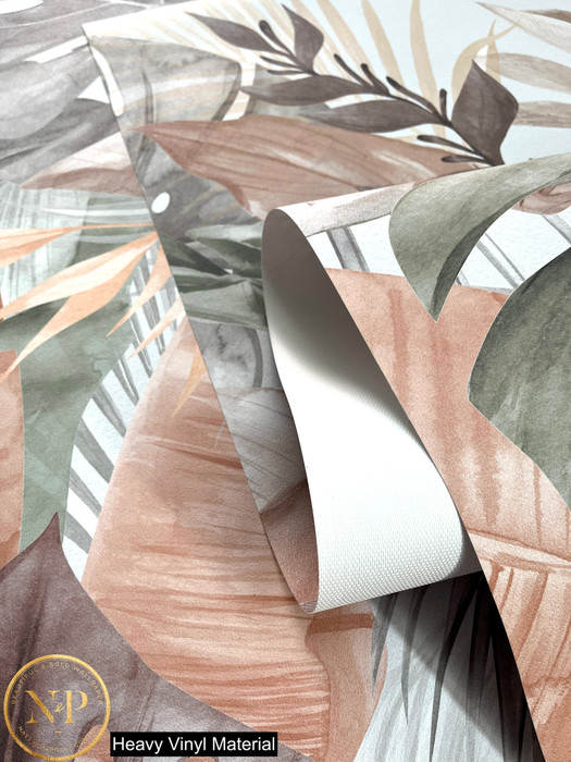 Mural - Banana Leaf Peach / Berry (Per Sqm)