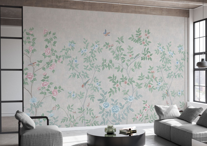 Mural - Delicate Chinoiserie Stone (Per Sqm)