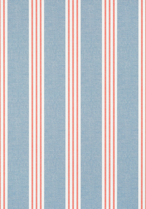 Canvas Stripe - Blue / Coral