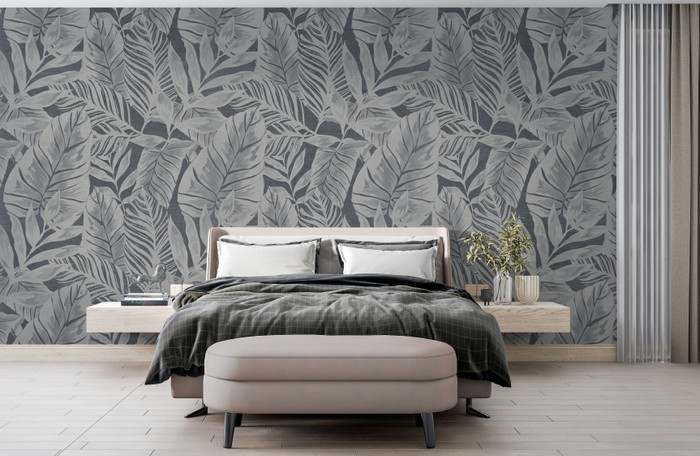 Mural - Zinia Palm Grey (Per Sqm)