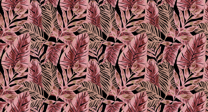 Mural - Zinia Palm Fuchsia (Per Sqm)