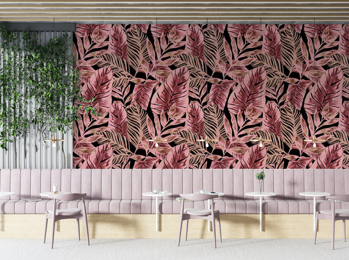 Mural - Zinia Palm Fuchsia (Per Sqm)