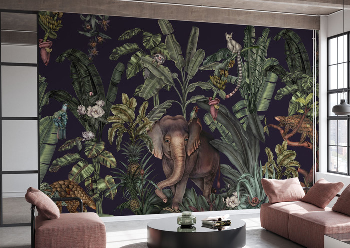 Mural - Jungle Kingdom Midnight (Per Sqm)