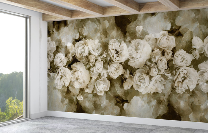 Mural - Sepia Blooming (Per Sqm)