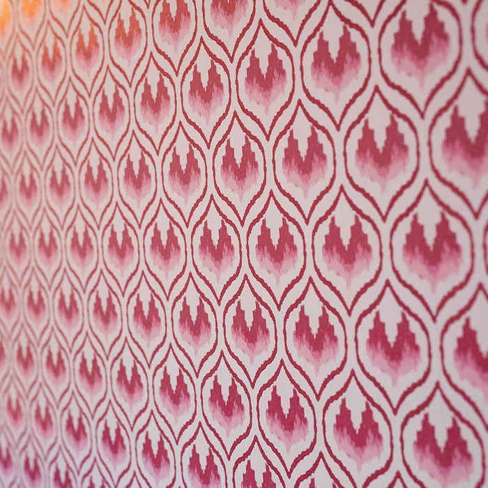 Ikat Heart - Oxblood Burgundy