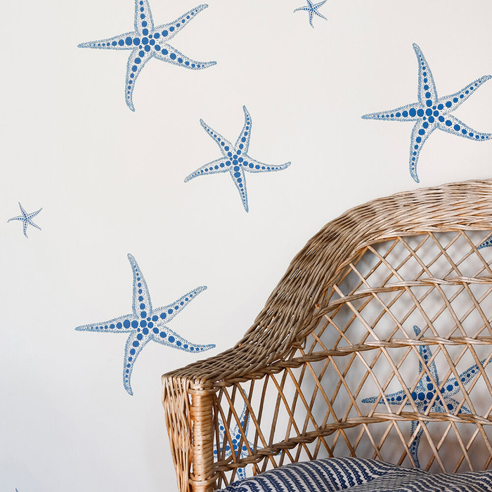 Starfish - Blue / Parchment