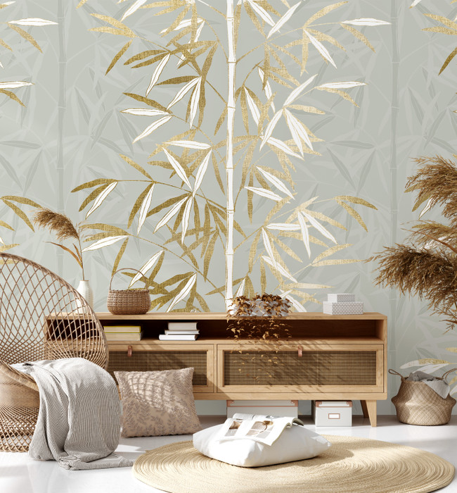 Luxious Bamboo Wallpaper Mural | Ever Wallpaper UK