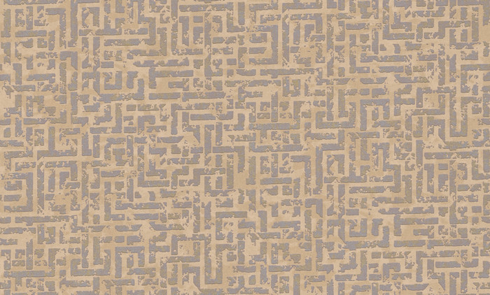 Aztec Maze - Beige / Gold