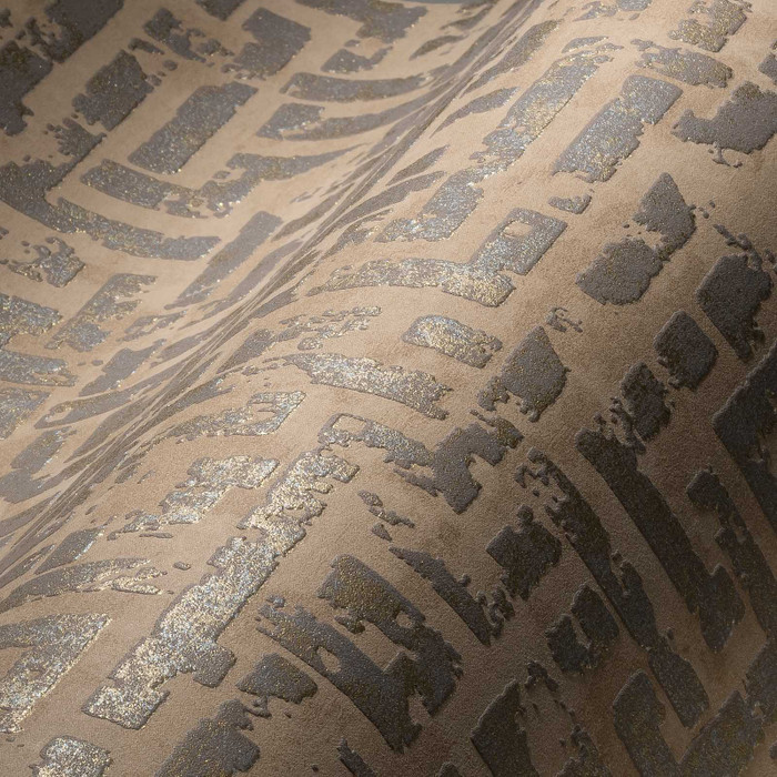 Aztec Maze - Beige / Gold