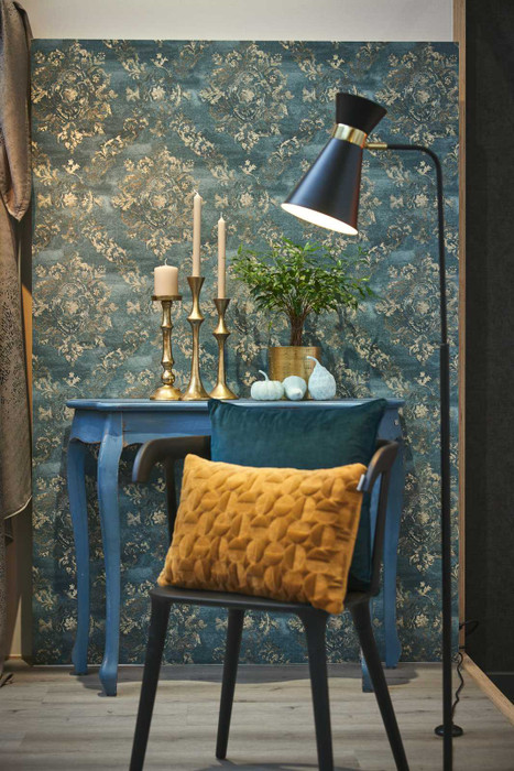 Rustic Damask - Teal