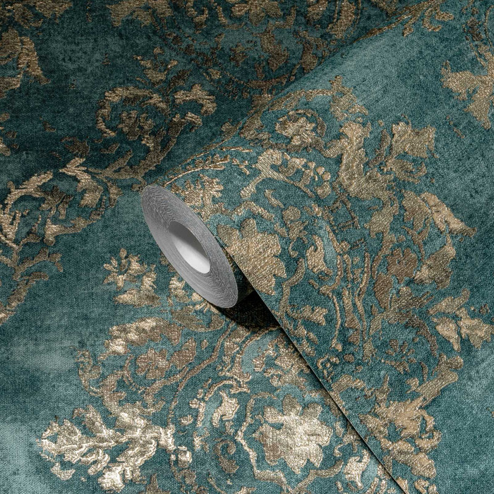 Rustic Damask - Teal