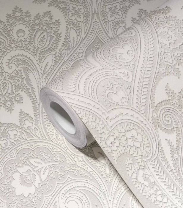 Adorant Damask - Grey / Metallic