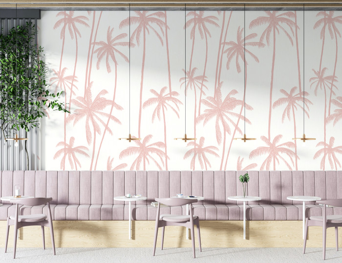 Mural - Coconut Grove Blush Pink (Per Sqm)