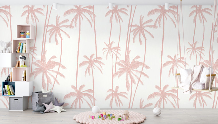 Mural - Coconut Grove Blush Pink (Per Sqm)