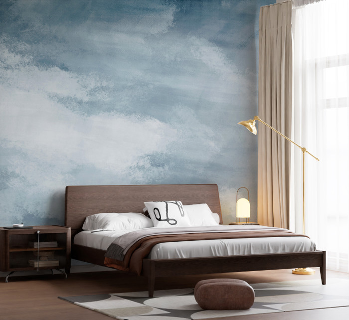 Mural - Gilded Sky Blue (Per Sqm)