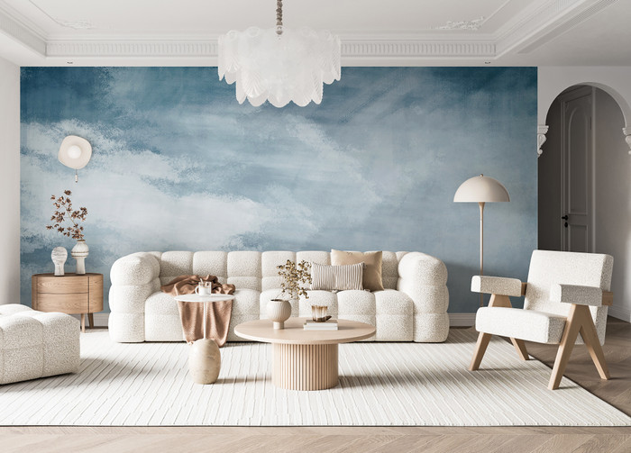 Mural - Gilded Sky Blue (Per Sqm)