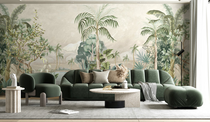 Mural - Jungle Mania Neutral (Per Sqm)