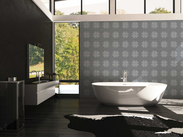 Deco Tile - Grey Metallic