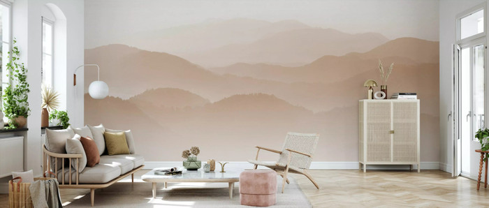 Mural - Velvet Mountains - Amber (Per Sqm)