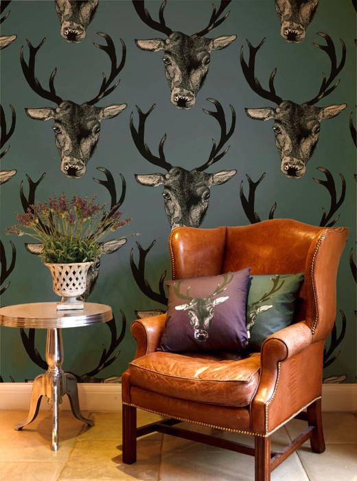 Stag Head - Teal
