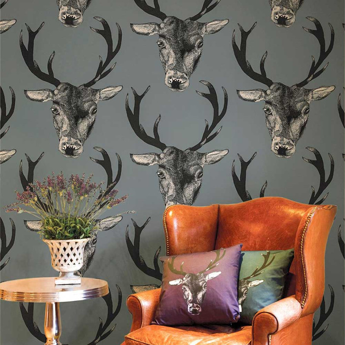 Stag Head - Grey