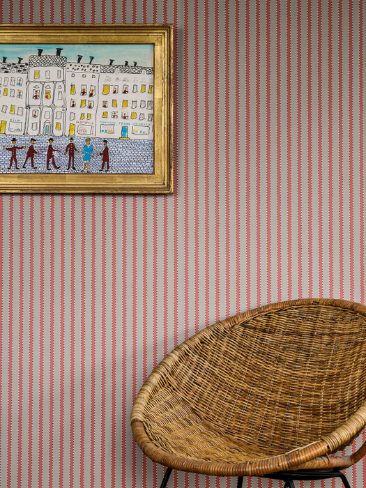 Stitched Stripe - Coral