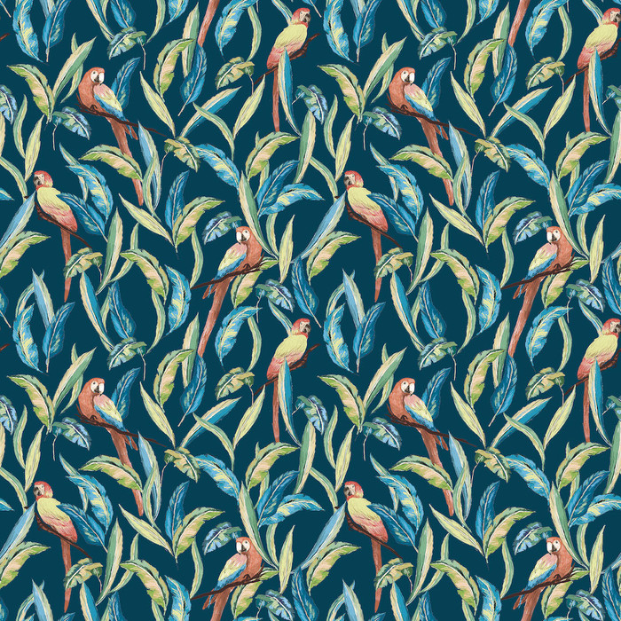 Tropical Parrot - Indigo / Multi