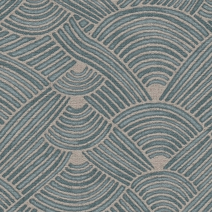 Geo Swirl - Grey / Teal