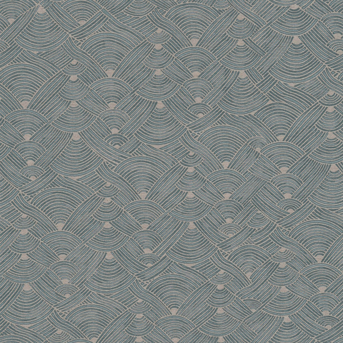 Geo Swirl - Grey / Teal