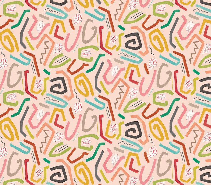 Squiggle - Coral / Multi