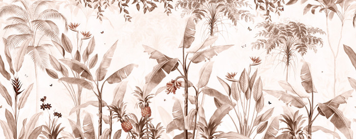 Mural - Jungle Sepia (Per Sqm)