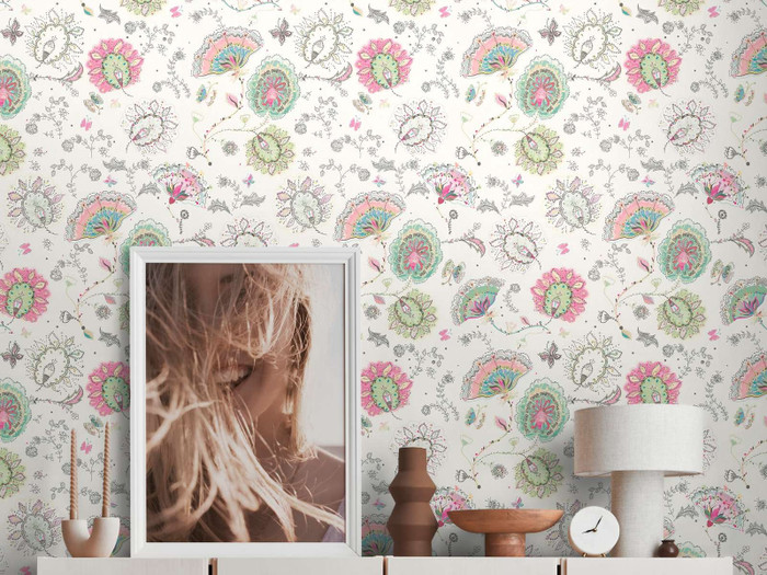 Paisley - Green / Pink