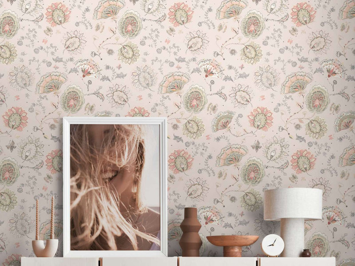 Paisley - Pink / Grey