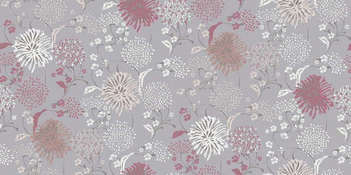 Floral Burst - Grey