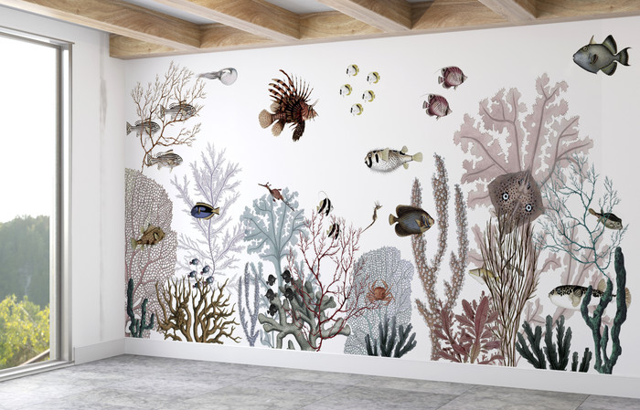 Mural - Roaring Reef White (Per Sqm)