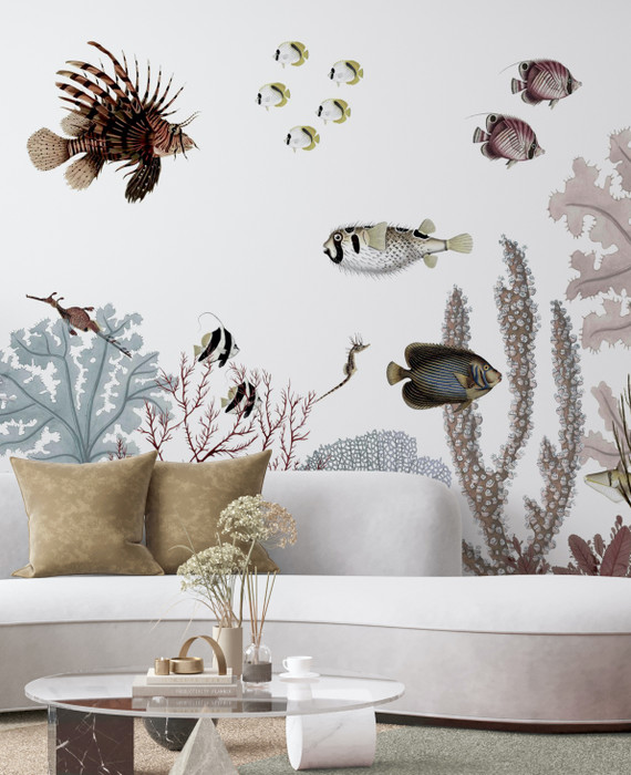 Mural - Roaring Reef White (Per Sqm)