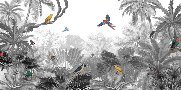 Mural - Canopy Jungle Mono (Per Sqm)