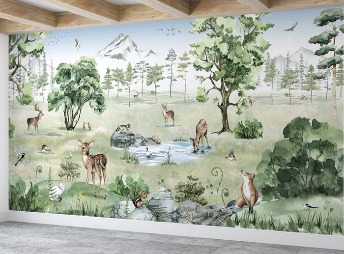 Mural - Deer Forest II (Per Sqm)