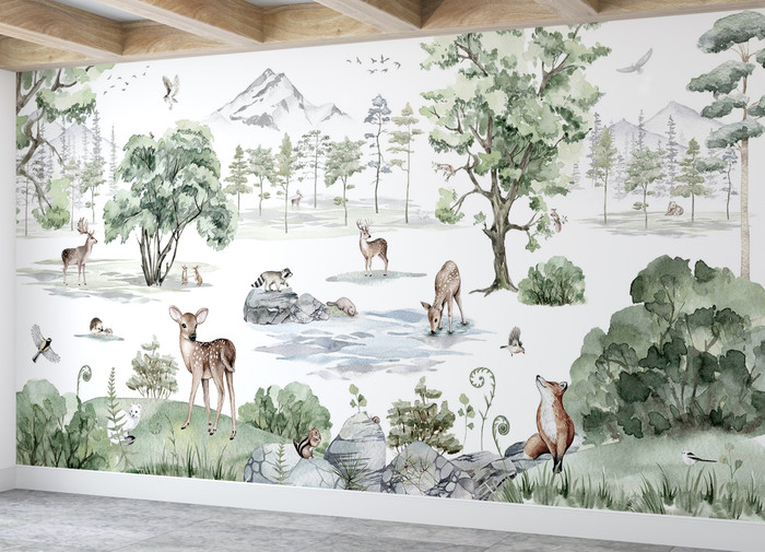 Mural - Deer Forest (Per Sqm)