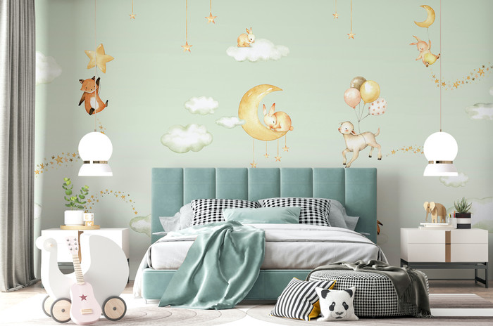 Mural - Sweet Dreams Green (Per Sqm)