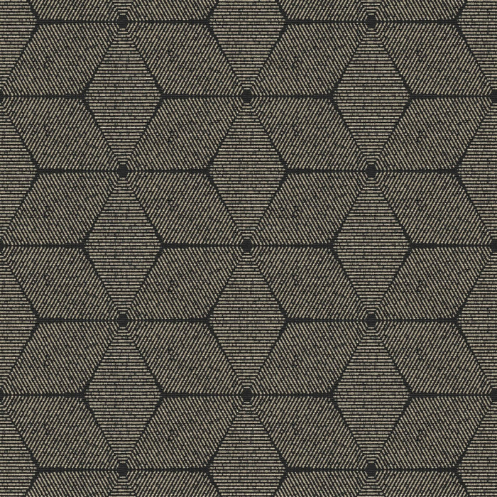 Hexagon Diamonds - Black / Gold