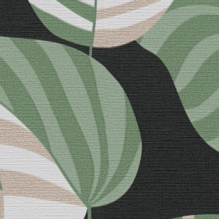 Variegated Leaf - Black / Green