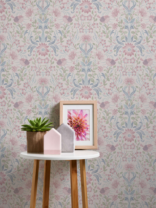 Rosa Vogel - Cream / Pink