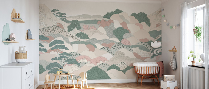 Mural - Highlands Sage Pink (Per Sqm)