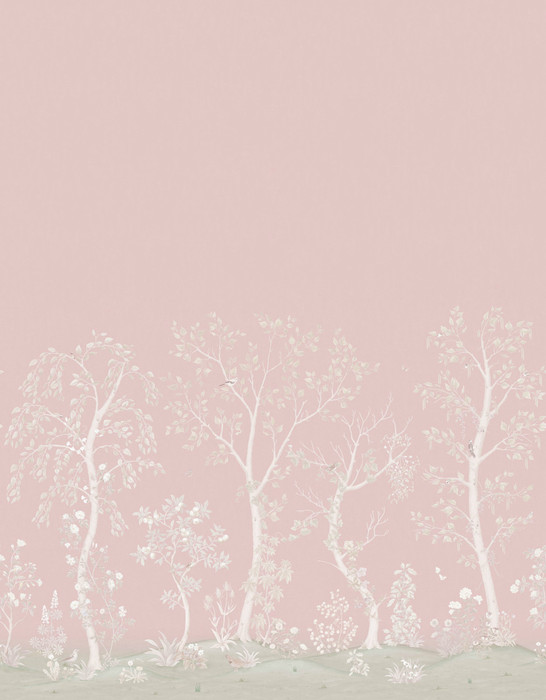 Mural - Seasonal Woods Rose Pearl (3.12m x 4m)