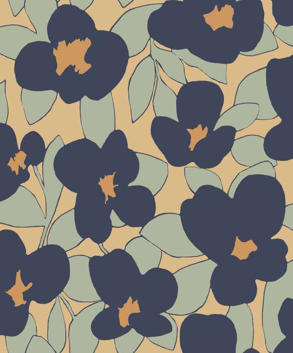 Flower Power - Blue / Green Flower Power - Blue / Green