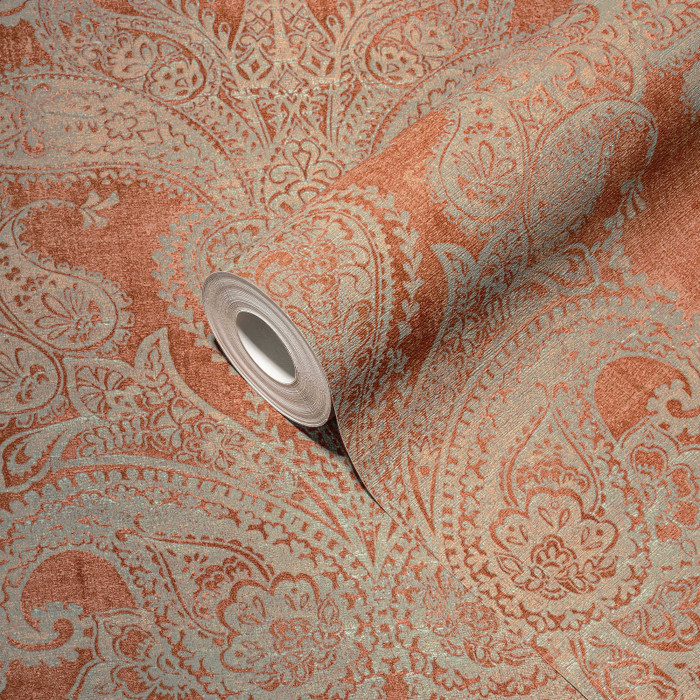 Ornate Damask - Orange