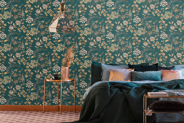 English Blooms - Teal